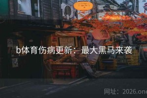 b体育伤病更新：最大黑马来袭